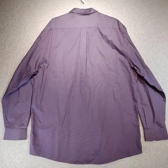 Denver Hayes Purple Never Iron Classic Fit Long Sleeve Button Down Shirt  2XL - Picture 7 of 10